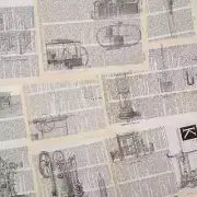 Old Machine Dictionary Prints, Antique Machinery Prints, Book Page Prints