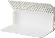Lihit Lab A3575-0 Single Book Stand, Bookend, CD DVD Storage, White