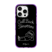 iPhone 16 Pro Impact Case MagSafe Compatible Call Back Tomorrow (Black) By Ceizer