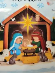Christmas Static Cling for Windows or Mirrors - Joy to the World Nativity