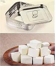 champriti Square paneer Maker Mould Stainless Steel 500 ml Square Shape