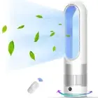 Bladeless Fan with 80° Oscillation, Remote and Touch Control, 8 Speeds, Qui