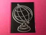 Craft Die, Craft Metal Die, Metal Die, Scrapbook cutting die, World Globe Die