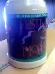 Budweiser Anheuser Busch stein Oklahoma Festival of the Horse 2000 made CRAZING