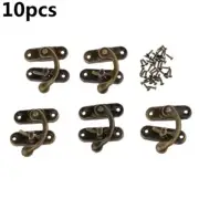 Useful Convenient Lock Mini Wood Bronze Right hook Zinc alloy Accessories