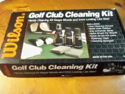 Wilson Golf Club Cleaning Kit Solvent Polish Brushes Grip Enhancer New in Box
