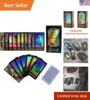 78-Card Laser Tarot Set with English Guide - Perfect for Beginners and Travelers