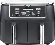[NINJA] Foodi Max XXXL Dual Zone Air Fryer, 2 Basket Airfryer, 9.5L Extra Large Drawer Capacity, 6 Functions, Non Stick Ceramic, AF400ANZ, Black
