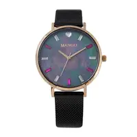 在飛比找momo購物網優惠-【MANGO】甜美繽紛晶鑽時尚米蘭腕錶-MA6770L-BK