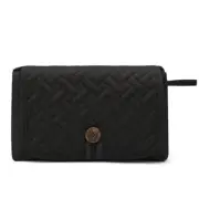 Black Portable Baby Changing Mat - Waterproof, Foldable, Compact Diaper Pad for