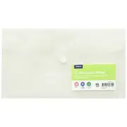 J.Burrows DL Recycled Button Document Wallet Clear