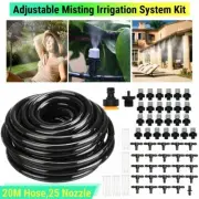 20M Garden Water Misting Cooling System Sprinkler Nozzle Micro Irrigation Kits