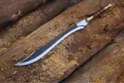 Handmade Kukri Machete Knife – Forged High Carbon Steel Blade, Brass Guard
