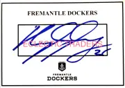Hayden Young SIGNED Fremantle Dockers Card. AFL Football. Fyfe Serong Jaeger