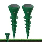 2x Solar Power Animal Ultrasonic Repellent Mice Gopher Mole Snake Repeller Spike