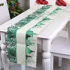 Christmas-themed Table Runner Christmas Dining Cloth Festive with Green Elf