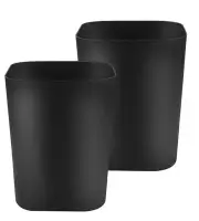2 Gallon Trash Can,Small Can for Bathroom,Square Bin Black