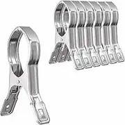 Stainless Steel Pool Cover Clips Beach Towel Clips, 6Pcs Stainless Steel Beach Towel Clip,Stainless Steel Beach Towel Clip Clamp,Stainless Steel Beach Chair Towel Clip,Stainless Steel Pool Towel Clip