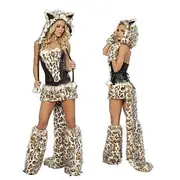 Cat Leopard Carnival Costume Cosplay Costume Animal Costume Adults' Women's Cosplay Halloween Mardi Gras Easy Carnival Costume