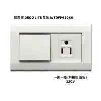 在飛比找蝦皮購物優惠-國際牌  星光 WTDFP43080 一開一插附接地220v