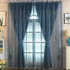 Tulle Curtain Eco-friendly Unique Pattern Breathable Blackout Sheer Window