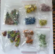 Brads MINI FLOWERS multi colors SCRAPBOOKING DECORATIVE BRADS embelishments.