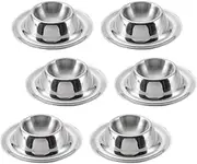 Egg Cup Holder Stainless Steel Kitchen Stackable Soft Boiled Egg Cups Stand Tools 6PCS Stainless Steel Egg Holders