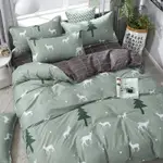 A/B DOUBLE-SIDED PATTERN SIMPLICITY BED COVER PILLOWCASE SET