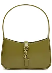 Saint Laurent Le 5 à 7 Mini Leather Shoulder bag - Olive ONE SIZE