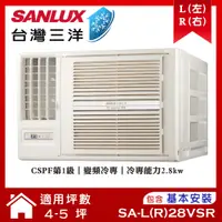 在飛比找誠品線上優惠-【SANLUX 台灣三洋】4-6坪變頻R32冷專窗型冷氣(S