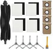 Replacement Accessories Kit Compatible for eufy L60 eufy 50 Series Robot Vacuum, 1 Main Brush, 4 Side Brushes, 4 Filters, 4 Dust Bags,1 Small Brush (14 Pack)
