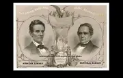 1860 Abraham Lincoln Campaign Sign 5x7 PHOTO Poster Hannibal Hamlin Election