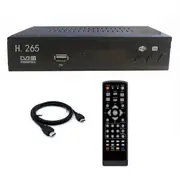 DVB T2 HEVC 265 Digital TV Tuner DVB-T2 H.265 1080P HD Decoder USB Terrestrial TV Receiver Set Top B Black