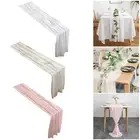 Dining Table Runner Kitchen Elegant Sheer Tulle for Wedding Bridal Shower