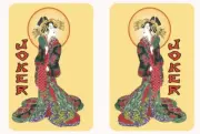 Mah Jongg Jong Mahjong 10 Joker Stickers Geisha - Set #527c ** Free Shipping **