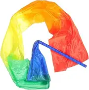 Cabilock Colorful Dance Ribbons with Streamer for Gymnastics Chinese Dance and Circus Skills Brightly Designed Artistic Dancing Accessories for Boys and Girls and Adults