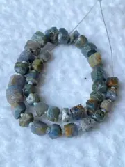 Blue Sapphire gemstone rough beads size 12-6 mm 8 inches strand M-26