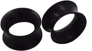 [Generic] Easy to Silicone Tunnels Ear Stretchers Plug Unisex for Ear Protection Multifunctional Silica Gel Wide Application, Black 14mm