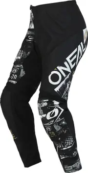 ONeal Element Attack S23, textile pants youth , color: Black/White , size: 18
