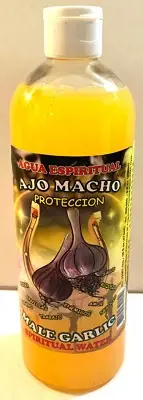Agua Espiritual Ajo Macho, Spiritual Water Male Garlic, Limpias/Cleansing 16 OZ