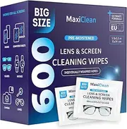600 Eye Glass Clean Wipes Individually Wrapped Glasses Wet Wipe Lens Cleaner Bulk Tissues Pack Laptops Screen Cleaner Travel Sunglasses Camera Cleaning Pre-Moistened Reading Eyeglasses Wipes 5.9 x 5.5