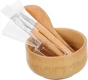 HAPINARY 5pcs Beauty Tool Set Hair Dye Kit Facial Masks Facial Mask Mixing Bowl Kit Mask Brush Bowl Face Mask Applicator Face Mask Bowl Face Mask Brush and Bowl Spa Bowls Beige Plastic