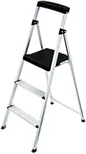 Step Ladder Folding Step Ladder 3 Steps Ladder Multi-Purpose Stepladder Indoor/Outdoor Foldable Platform for Kitchen, Home & Trade Use Folding Step Stool
