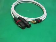 12 FT PURE SILVER PLATED MIL-SPEC RCA TO BALANCED XLR FEMALE INTERCONNECT CABLE.