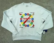 Champion Reverse Weave Sweater Mens Large White X Twister Heavyweight Sweatshirt