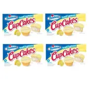 934051 4 x 360g BOX HOSTESS ICED LEMON CUPCAKES W/ CREAMY FILLING 8 IN A BOX