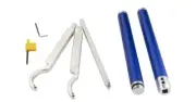 Woodturning tools Hollowing 5pcs set, Carbide Inserts, interchange handle