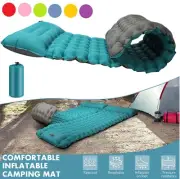 Double Camping Sleeping Pad Thick Inflating Air Bed Hike Mattress Outdoor New