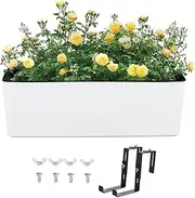 SHENMAIDAY Self-Watering Flower Pot with Water Level and Wall Mount Bracket, Indoor Outdoor Plant Pot, Hanging Flower Basket Flower Pot, Suitable for Balcony Deck Hanging Planter