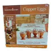 Copper Chef Copper Eggs With Non Stick Coating 4 Copper Egg Makers No Shell
